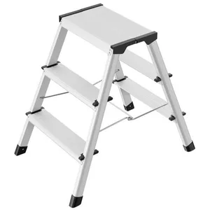 Comparateur de prix : Marche pied double accès 2x3 marches pliant en aluminium Hailo D60 Hailo