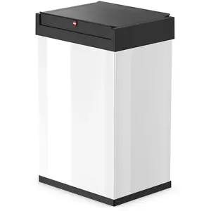 Comparateur de prix : Poubelle de cuisine grand volume 35L Hailo Big-Box Swing l Coloris - Blanc