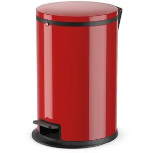 Hailo Poubelle à pédale Pure Taille M 12 L Rouge 0517-040 pas cher
