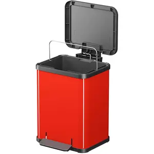 Hailo Poubelle à pédale Oko Uno Plus Taille M 17 L Rouge 0619-240Vendu parhailo