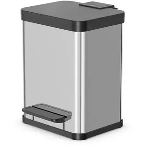 Comparateur de prix : Hailo poubelle a pédale öko duo plus m inox 0622-200