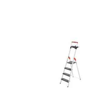 Comparateur de prix : Hailo - Escabeau de sécurité pliable en aluminium 4 marches larges L100