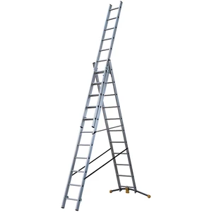 Comparateur de prix : Hailo Echelle transformable 3 plans 3x11 échelons 7m60 en aluminium HobbyLot