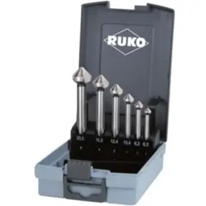 Ruko Jeux de fraises à chanfreiner 3 dents DIN 335 forme C 90° HSS en ...