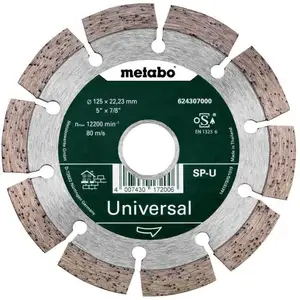 Comparateur de prix : Metabo Disque diamant universel "SP" 125 x 22,3 mm