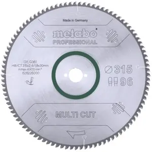 Metabo - Lame de scie circulaire HW/CT 315x2.4x30 mm 96 FZ/TZ pas cher