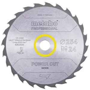 Comparateur de prix : Metabo Lame de scie circulaire HW/CT 254x30, 24 WZ 20° Metabo - 628025000