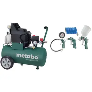 Metabo Metabo Basic 250-24 W Compresseur + LPZ 4 Set d'outils à air co... pas cher