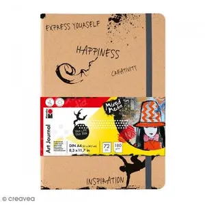 marabu Journal créatif - Art Journal - Mixed Media - A4 - 72 pages pas cher