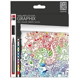 Comparateur de prix : Marabu Doodle Supreme Ensemble de 12 Stylos/Marqueurs de Couleur à Pointe Fine