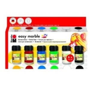 Comparateur de prix : Kit peinture à marbrer easy marble ( 6 flacons de 15 ml ) marabu mr130500087