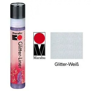 Comparateur de prix : Marabu peinture glitter-liner, blanc scintillant, 25 ml mr180309570