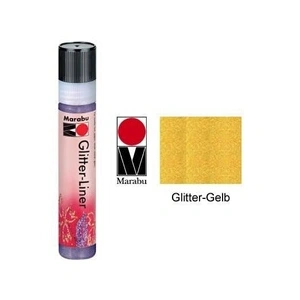 Comparateur de prix : Marabu peinture glitter-liner, jaune scintillant, 25 ml, mr180309519