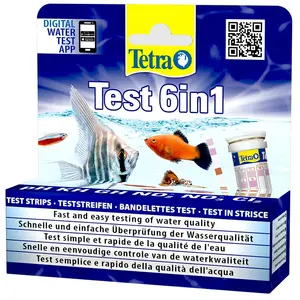 25x TetraTest 6 en 1 Bandelettes de contrôle de l'eau - Test de l'eau pour aquarium pas cher