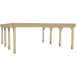 Comparateur de prix : Carport double WEKA 609 T2 Couverture Acier galvanisé