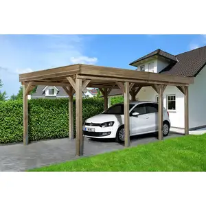 Carport Simple Weka 609, ISP, poteaux 12x12 pas cher