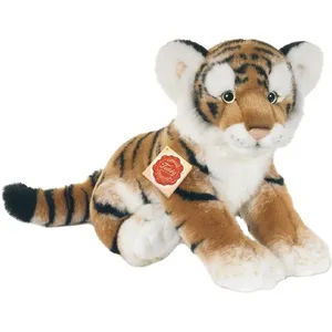 Teddy HERMANN® Peluche tigre brun assis 32 cm pas cher