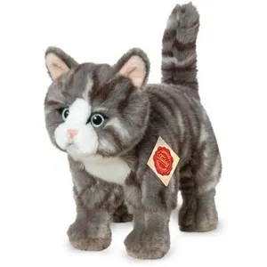 Peluche chat tigré Hermann 20 cm pas cher