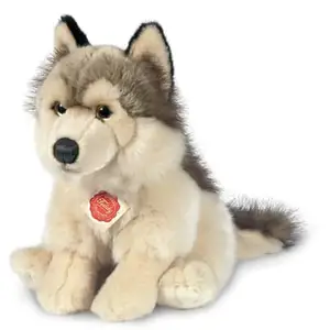 HERMANN® Teddy Peluche loup assis, 29 cm pas cher
