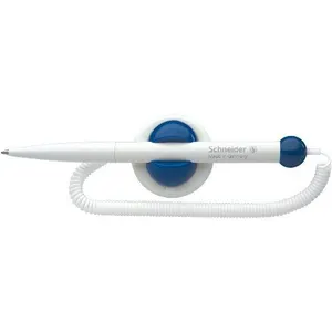 Comparateur de prix : Schneider KLICK-FIX-PEN Stylo bille sur socle Cordon spirale M/bleu Lot de 10