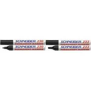Comparateur de prix : SCHNEIDER Lot de 3 Marqueurs permanent Aluminium Maxx 233 Pte Biseau 1-5 mm Noir