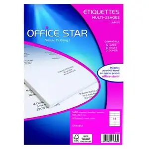 Comparateur de prix : Office Star Ave B/1400 Etq Multiusage 105x42 Os43653