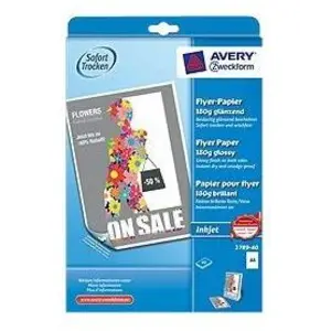 Avery Zweckform Inkjet Flyer Paper 2789-40 - Brillant - blanc - A4 (210 x 297 mm) - 180 g/m² - 40 feuille(s) papier photo