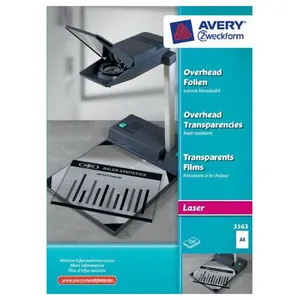 Comparateur de prix : Avery Zweckform 3563 - 5,12 mil - clair - A4 (210 x 297 mm) 100 feuille(s) film transparent