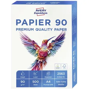 Comparateur de prix : Avery Premium 2563 - Blanc - A4 (210 x 297 mm) - 90 g/m² - 500 feuille(s) papier uni