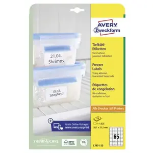 AVERY Zweckform Etiquette congélation, 99,1 x 67,7 mm, blanc pas cher