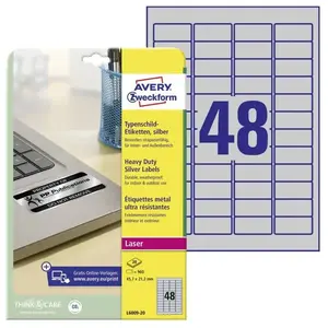 Comparateur de prix : AVERY Etiquettes métalliques