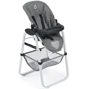 Comparateur de prix : Bayer Chic 2000-Chaise Haute pour poupée, 655 76, Couleur : Gris Jean