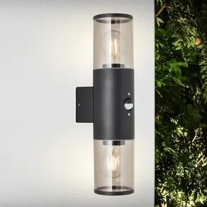 Comparateur de prix : Brilliant Applique d’extérieur Sergioro, 2 lampes, capteur