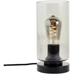 Brilliant Lampe à poser Mesmer avec abat-jour en verre pas cher