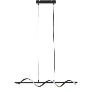 Comparateur de prix : Brilliant Suspension LED Eunice, longueur 80 cm, noir, métal