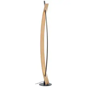 Comparateur de prix : Brilliant Lampadaire Métal et bois 120 cm naturel VISBY