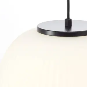 Brilliant Lampe Suspendue Kaizen Noir Avec Blanc Ø 25cm - 60155/76 pas cher