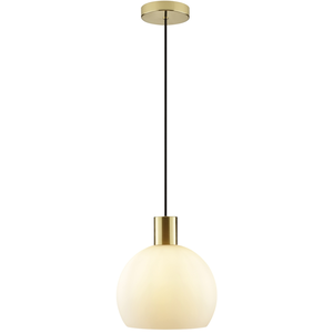 Suspension Métal et verre 120 cm doré CONY pas cher