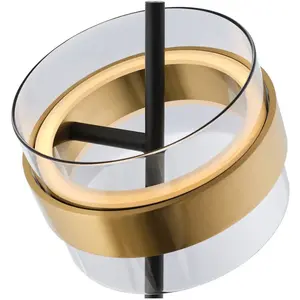 Brilliant Lampe sur pied LED Inside, couleur laiton/gris fumé, hauteur... pas cher