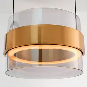Brilliant Suspension LED Inside, couleur laiton/gris fumé, Ø 22 cmVendu parluminaire