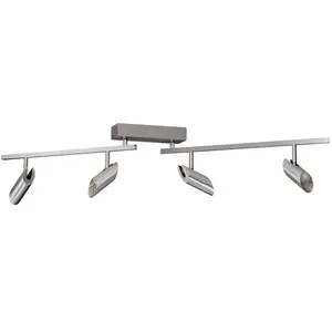 Brilliant Spot pour plafond LED Risell, longueur 104 cm, couleur alumi...Vendu parluminaire