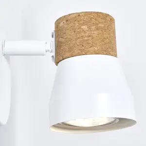 Comparateur de prix : Brilliant Spot mural Moka, largeur 8 cm, blanc/brun, liège/métal