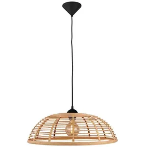 Comparateur de prix : Brilliant Suspension Crosstown abat-jour bambou clair Ø48 cm