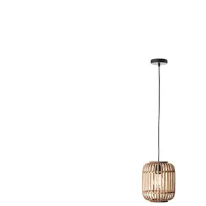 Comparateur de prix : Brilliant Suspension Woodrow, Ø 21,5 cm, bois clair, bambou/métal