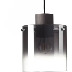 Comparateur de prix : Brilliant Suspension Beth à abat-jour verre fumé, à 1 lampe