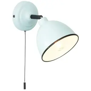 Comparateur de prix : Brilliant TELIO-Applique orientable avec interrupteur tirette Métal H12,5cm Bleu