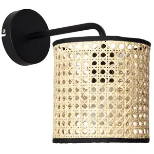Brilliant WILEY-Applique murale Rotin H25cm pas cher