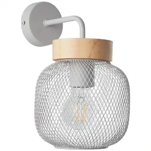 Brilliant GIADA-Applique orientable Métal/Bois H26,5cm pas cher