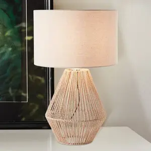 Comparateur de prix : Lampe à poser Laraine naturel - beige - BRILLIANT - Classique - Intemporel - Bois massif