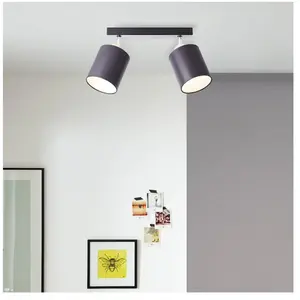 Brilliant Vonnie Spot/plafonnier, 2 sources de lumière, 99411/76, pas cher